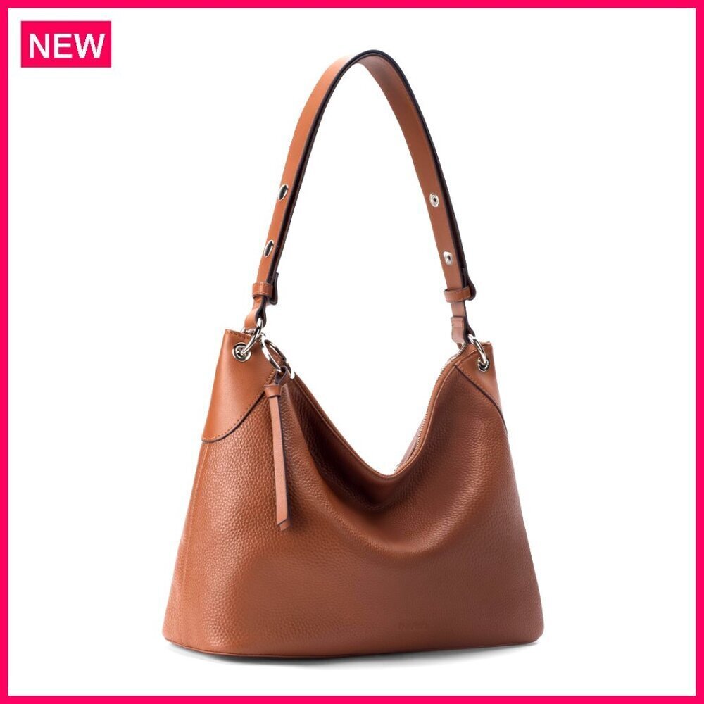 Genuine Leather Hobo Crossbody Bag Adjustable Strap Spacious Women's Purse